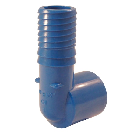 Apollo 3/4 in. x 1/2 in. Polypropylene Blue Twister Insert x 90 Degree FPT Elbow ABTFE1234